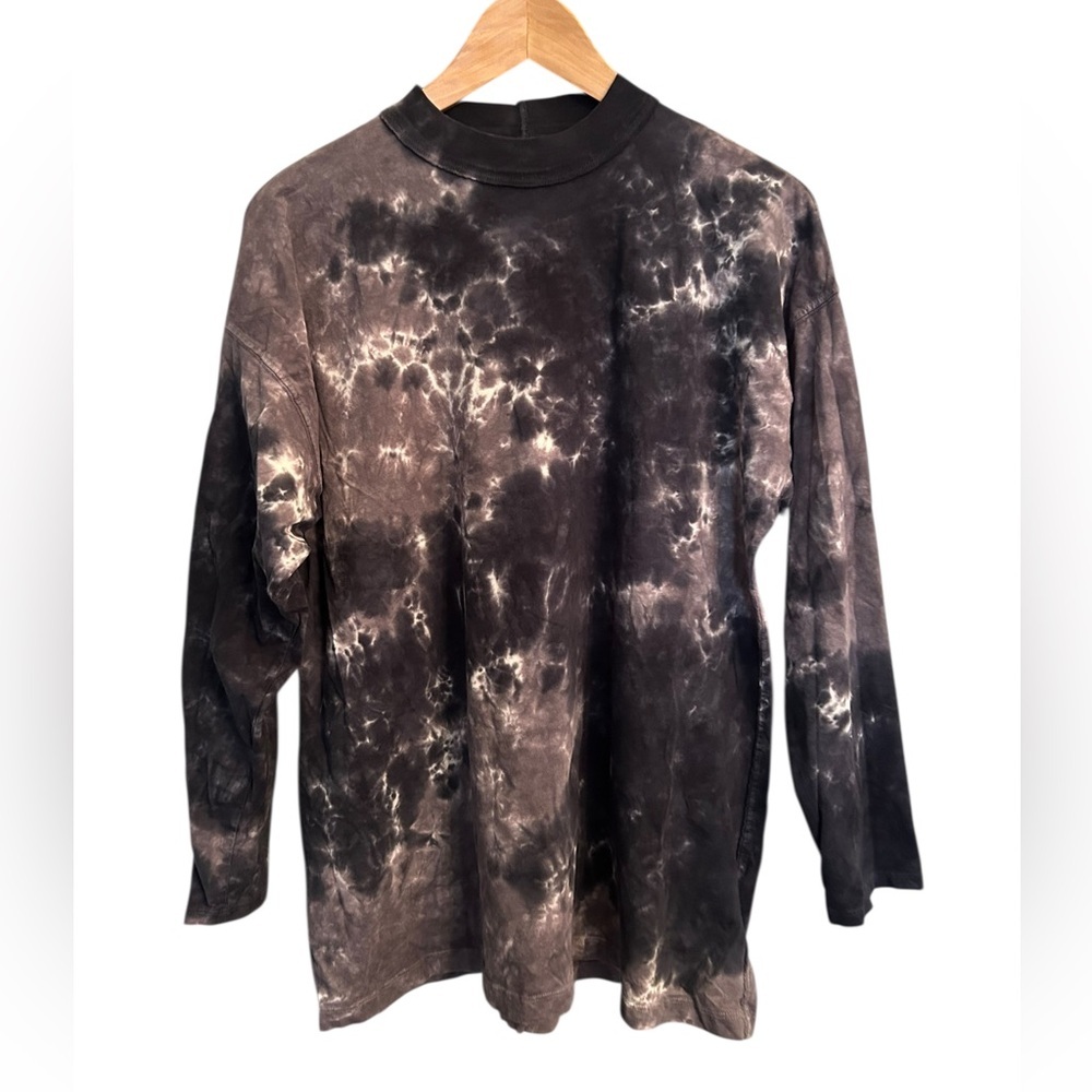 We The Free Women’s Black Grey Tie Dye Mock Neck Long Sleeve Top - Picture 7 of 13
